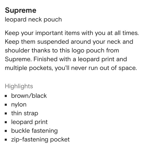 Authentic Supreme neck pouch - Picture 6 of 6